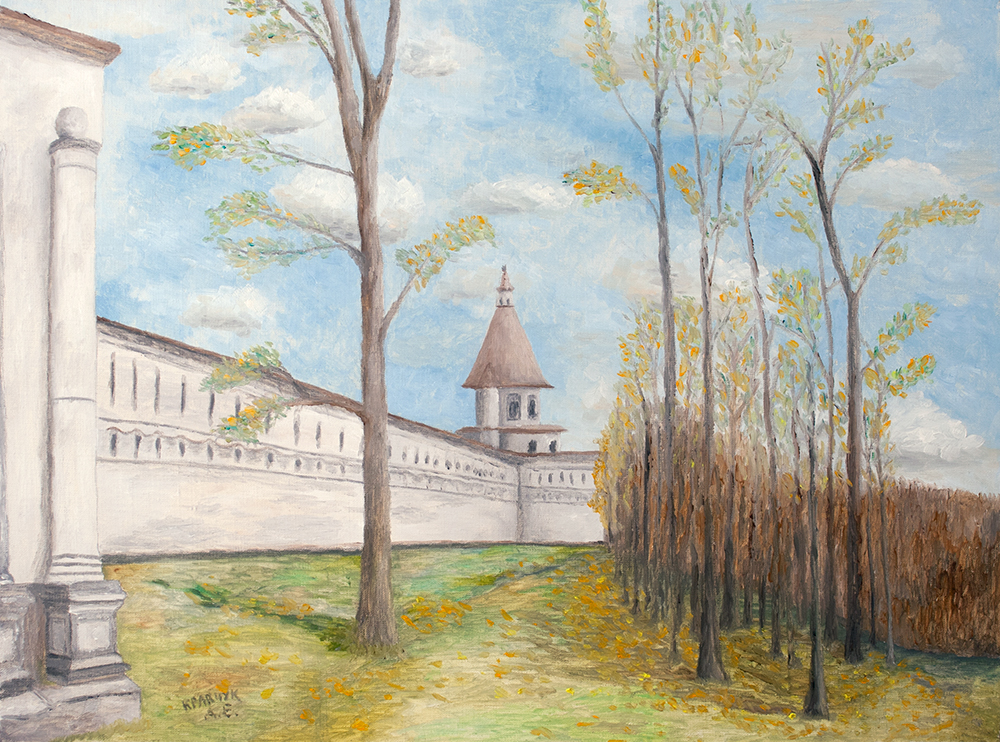 Картина - "У стен Новоиерусалимского монастыря"